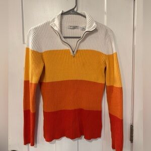 Liz Claiborne 1/4 zip ribbed sweater women’s Petite Medium
